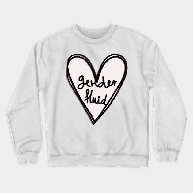 Gender Fluid Heart Crewneck Sweatshirt by ROLLIE MC SCROLLIE